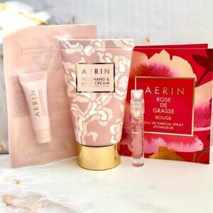 AERIN Rose De Grasse Rouge Spray, Hand & Body Cream & Lip Conditioner Travel Set
